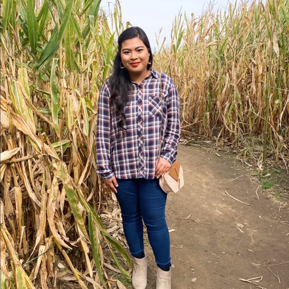 Plaid Long Sleeve Button-Down Shirt - Picture 1 of 1